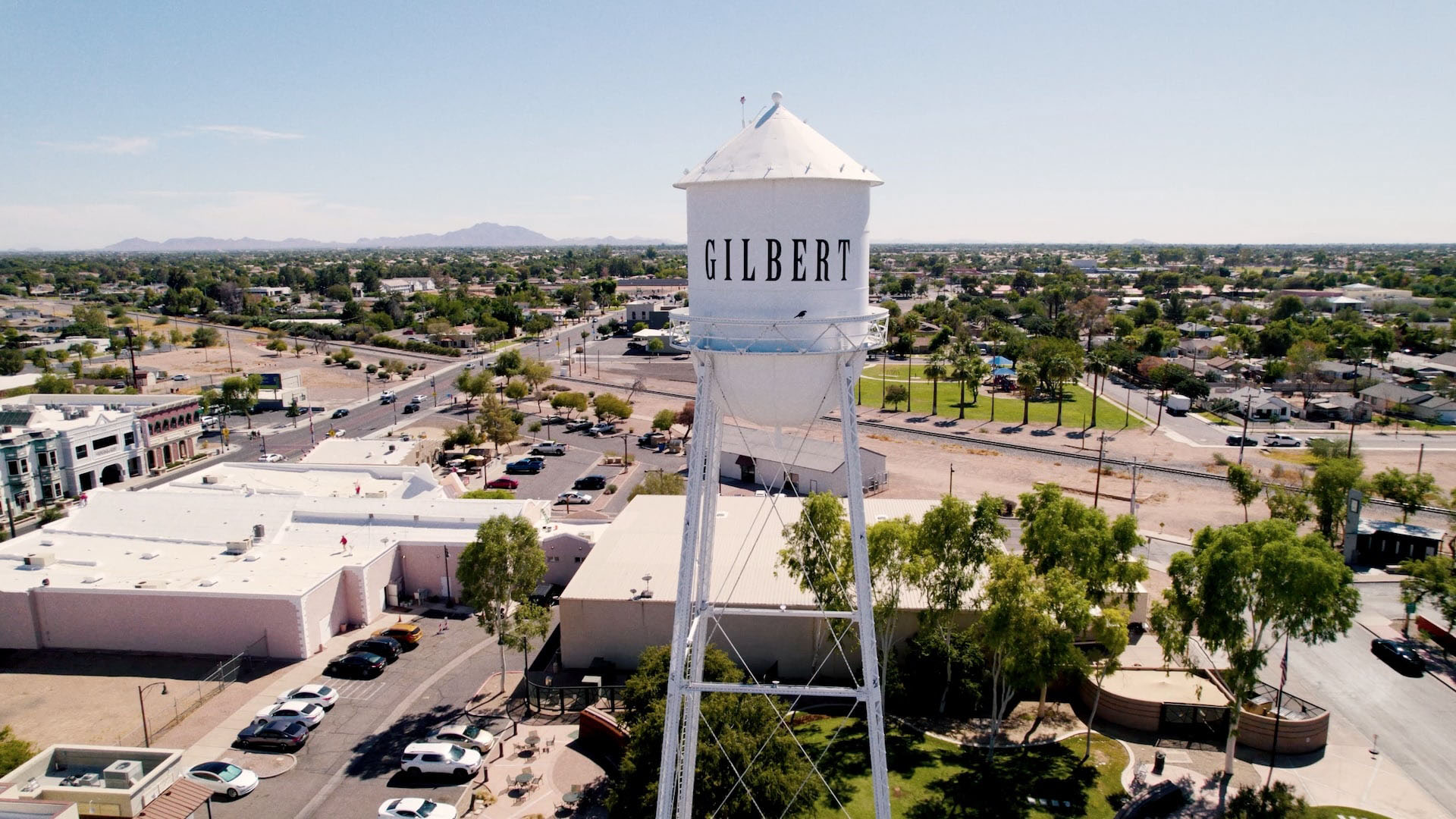 Massage therapists in Gilbert near the Downtown Gilbert Water Tower, offering relaxation and professional wellness services across the city.