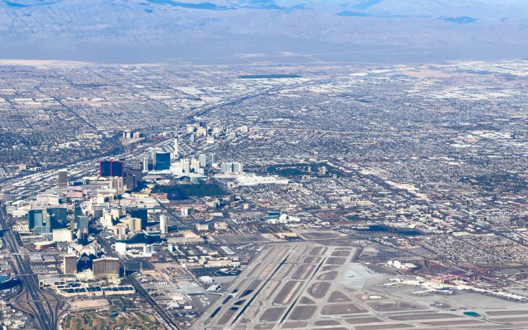 Aerial view of the Las Vegas Valley in Nevada