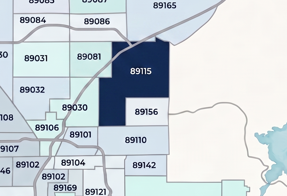 89115 ZIP Code Map Map highlighting 89115 ZIP Code in Las Vegas, NV