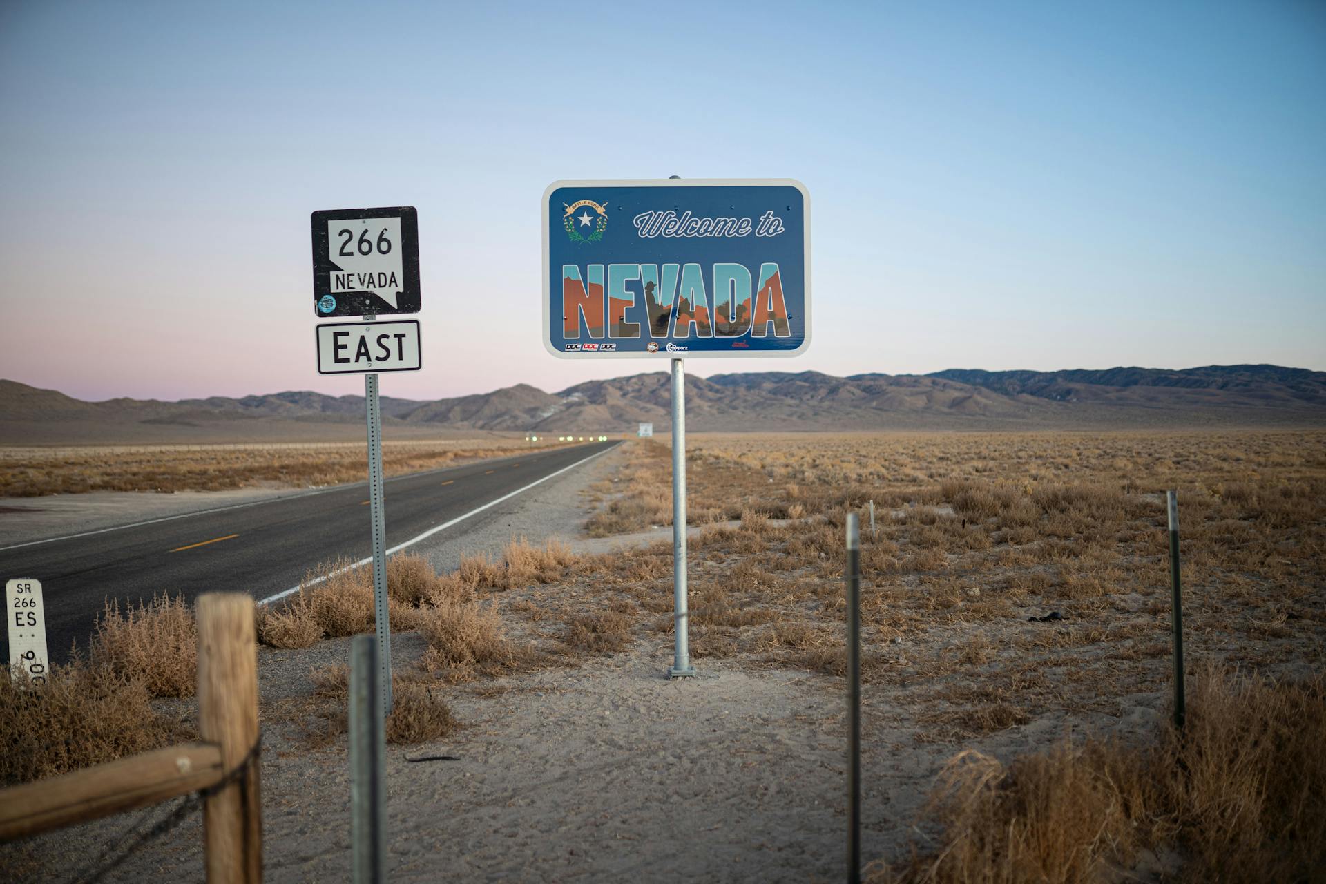 Welcome to Nevada sign for largest cities in Nevada